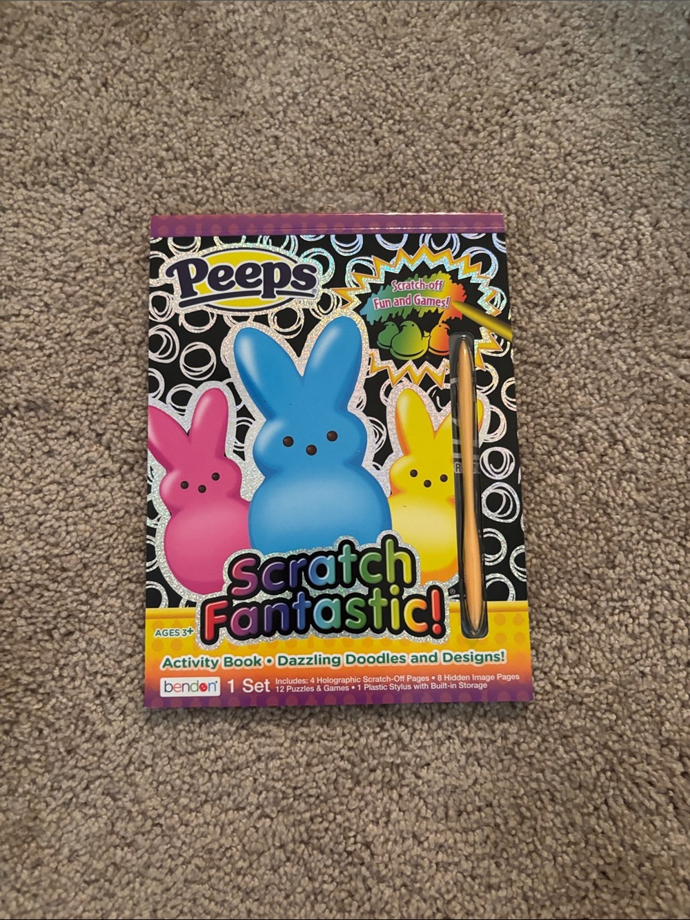 Peeps Scratch Fantastic! Activity Book - Blue, Pink & Yellow